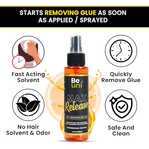 Image of Max Release C22 Remover Wig Glue Remover Spray Fast Acting Adhesive Remover For Hair Patch And Wigs Citrus Based Skin Friendly Formula Size (118ml) Pack Of 1
