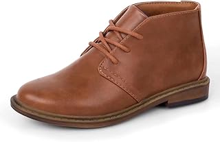Harvest Land Boys Dress Shoes Lace-up School Shoes Kids Classic Oxford Boots Boys Loafer Flats Hook and Loop Light Comfort...