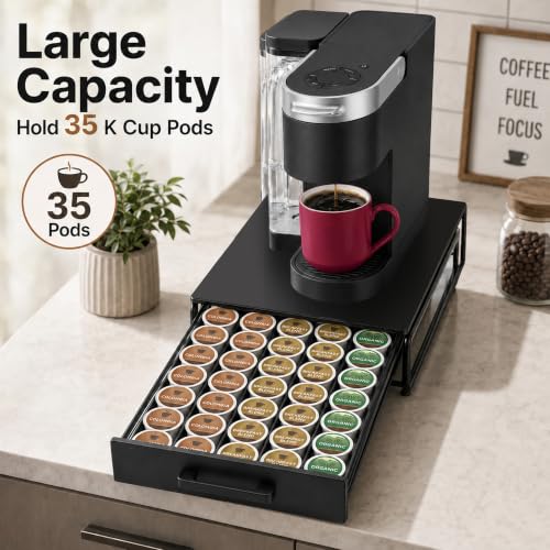 Image of Coffee Pod Storage Drawer for Keurig K-Cup Pods, Holds 35 Capsules