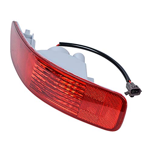 mitsubishi tail lamp - Left Rear Bumper Side Marker Reflector Tail Light Lamp with 21W Bulb Compatible with 2007-2012 Mitsubishi Outlander Peugeot 4007 Citroën C-Crosser