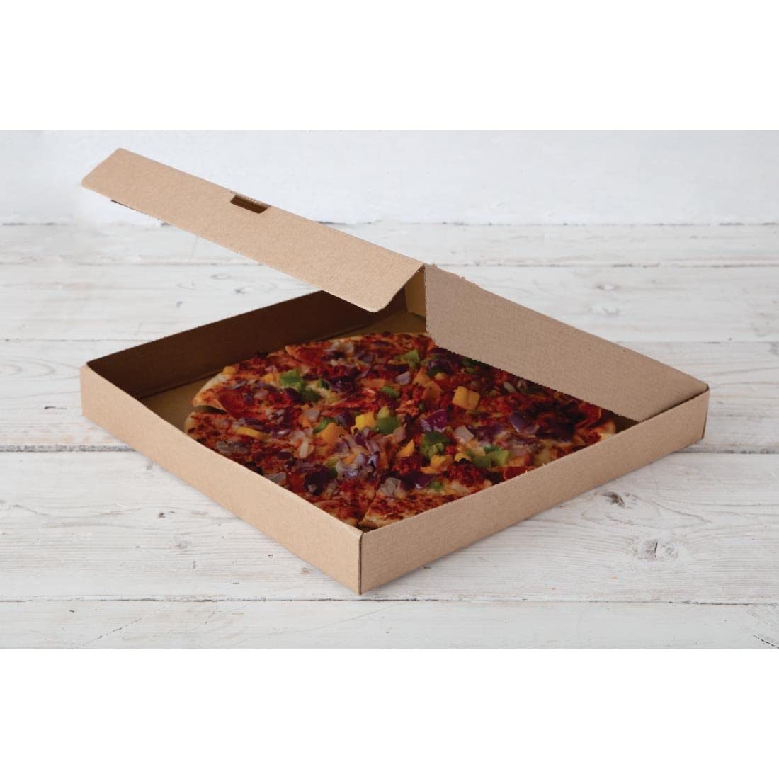 Fiesta - Paquete de 50 cajas de pizza de papel Kraft de 35,6 cm, DC725