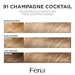 L'Oreal Paris Feria Multi-Faceted Shimmering Permanent Hair Color, 91Champagne Cocktail (Light Beige Blonde), Pack of 1 Hair Dye Kit - Image 2