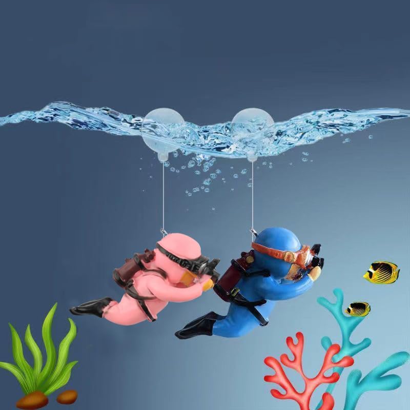 Image of 2 Pack Floating Fish Tank Decorations, Aquarium Decorations, Floating Device Fish Tank Accessories, Suitable for All Kinds of Fish Tanks(Blue& Pink)