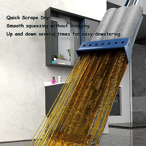 Akayoo Gotadler -Großer Flachmop, Flachmopp Set Mit Eimer, Flacher Bodenwischer Mit Auswringfunktion,360° Drehgelenk Bodenwischer Set Flachmopp Mit Wiederverwendbaren Mikrofaser – Bild 5