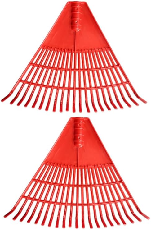 POPETPOP Gardening Rake Plastic Lawn Rake with 21 Tines for Efficient Leaf and Grass Removal Outdoor Yard Tool for Lawn Leveling and Garden Care