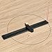 YIWENG Drawing Circle Tool,290mm Aluminum Alloy Woodworking Circular Drawing Ruler Multifunctional Carpenter Measurement Tool Scribe Gauges Drawing Circle Tool, metric