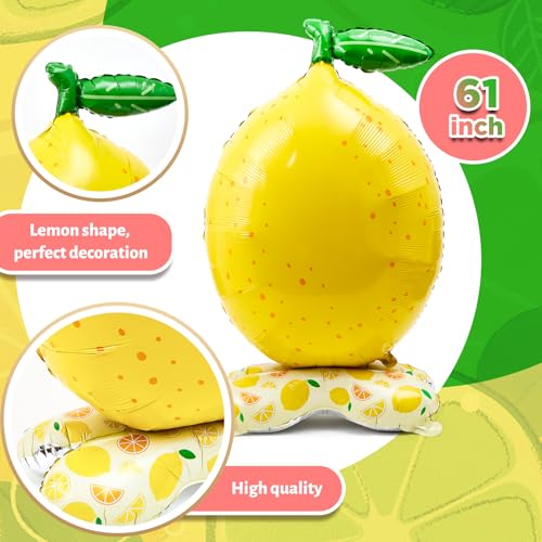 MiniInflat 2 Pack,Lemon Foil Balloons 4ft Self Standing for Summer by MiniInflat - Used condition - Image 3