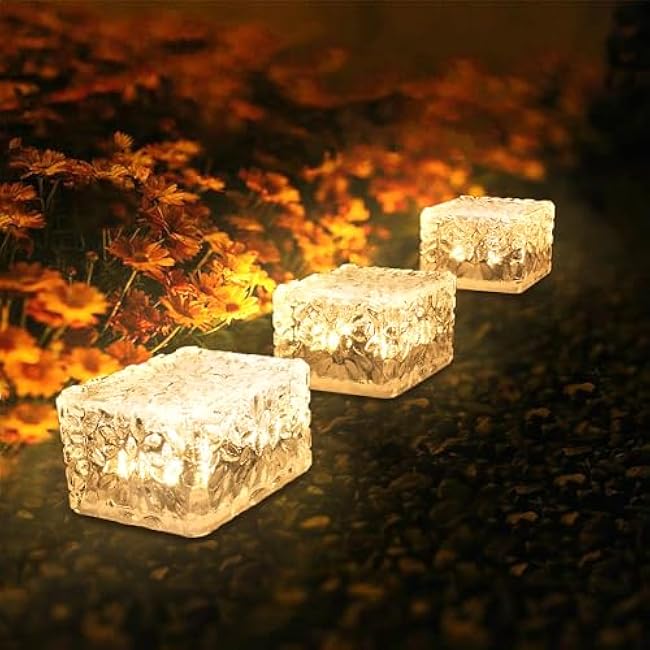 Solar Outdoor Lights - 3 Pack Solar LED Landscape Lights for Garden, Courtyard, Pathway and Christmas Festives