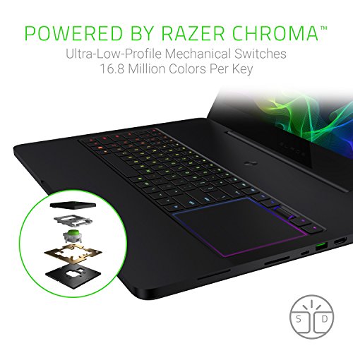 Image of Razer Blade Pro 17 inch Gaming Laptop - 4K Touchscreen - ULP Mechanical Keyboard - Intel Quad-Core Overclocked i7-7820HK - NVIDIA GeForce GTX 1080 - DDR4 32GB RAM - 512GB NVMe - Windows 10 - CNC Aluminum