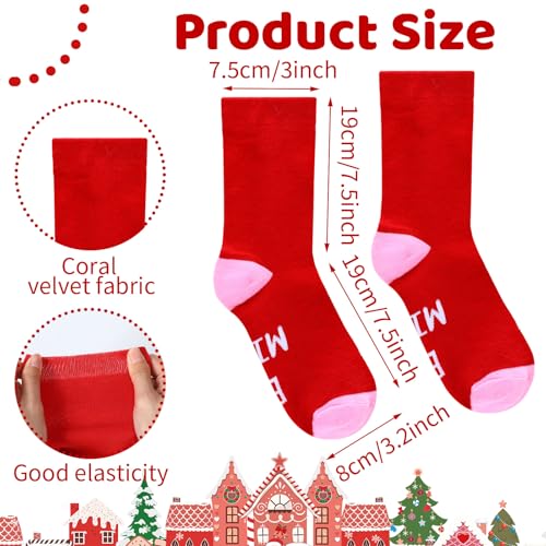 Image of Hoolerry 30 Pairs Christmas Fuzzy Socks in Bulk for Women Adult Men Gifts Fluffy Holiday Winter Socks Unisex Warm Crew Gifts