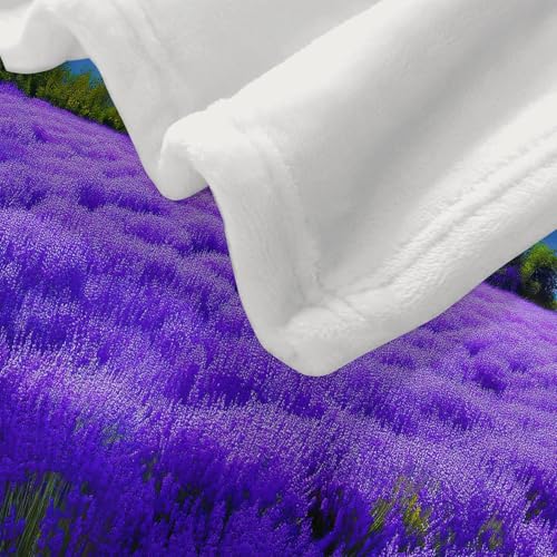 Couvre-lit en peluche douce moelleuse plaid polaire violet