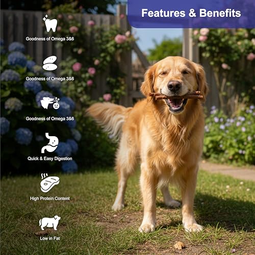 Image of Non-Rawhide Dog Chews, Sandwich Roll Natural for Dogs, 225g | Safe & Digestible Treats | Healthy Chew Sticks for All Breeds & Sizes