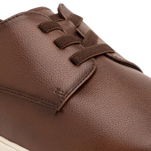 Image of Thomas Crick Luxurious Genuine Leather Sneakers with Dual-Tone Finish and Ortho Footbed