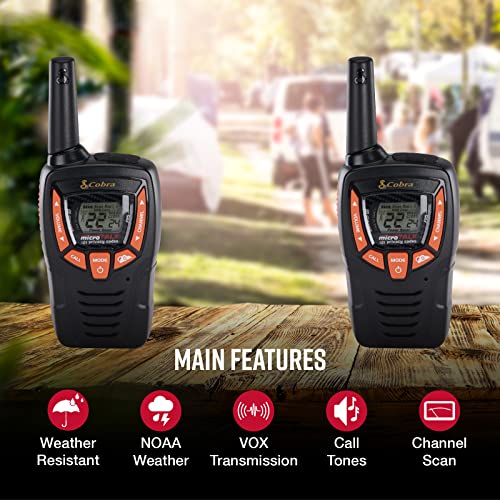 Cobra Acxt345 Weather-Resistant Walkie Talkies For Adults - Rechargeable, 22 Channels, Long Range 25-Mile Two-Way Radio Set (2-Pack) #TOP1