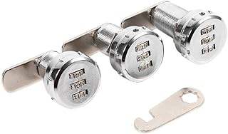 3 Digit Code Lock Combination Cam Drawer Cabinet Silver Zinc Alloy Convenient Password Security Coded Lock Hardware Tools(0.5~9mm)