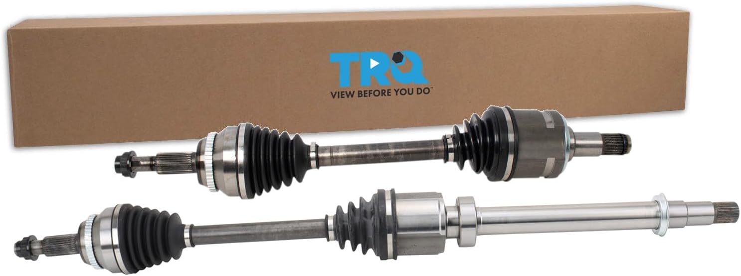 TRQ Front Driver and Passenger Side CV Axle Assembly Set 2 Piece Compatible with 2014-2019 Toyota Highlander Limited Hybrid 2017-2019 Highlander LE XLE Hybrid 2019 Highlander Limited Platinum Hybrid
