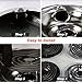 316048413 316048414 Electric Stove Burner Drip Pans by Blutoget - Fit for Frigidaire Ken-more Electric Range Top with Locking Slots- Includes 2 6-Inch and 2 8-Inch Pans,Silver(Chrome Plated Steel)