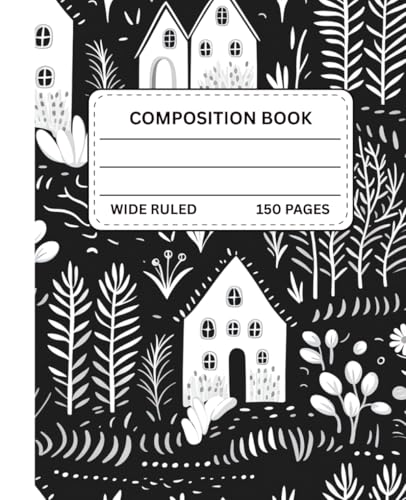 Monochrome Cottagecore Composition Notebook: for Students, Teachers, or Professionals |