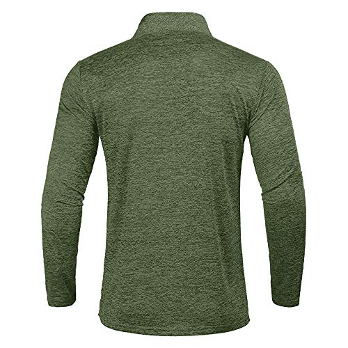 KEFITEVD-Laufshirt-Herren-Half-Zip-Atmungsaktiv-Sportshirt-Fleece-Stehkragen-Sweatshirt-Langarm-Stretch-Gym-Running-Shirt