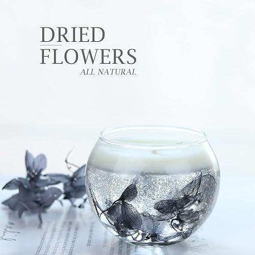 Miniatura 2 de Vela perfumada con flor seca en el interior vela de aromaterapia para regalos de cumpleaños para mujeres día de San Valentín aniversario vela de