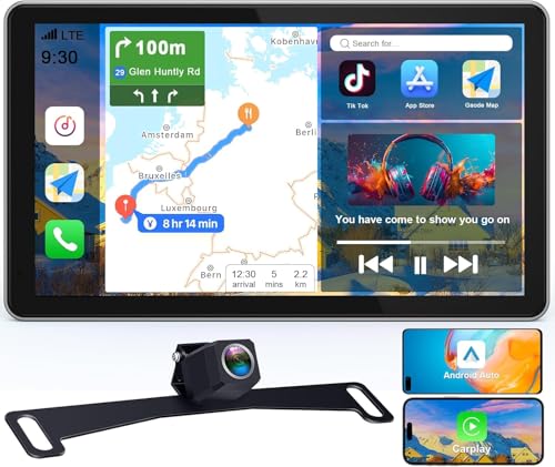 Wireless Apple CarPlay with Backup Camera: 7” HD Touchscreen Car