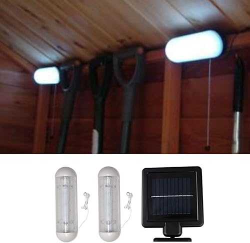 Luz solar LED, funciona con energía solar, recargable, para garaje, trabajo, trabajo, trabajo, para jardín, exterior, interior, seguridad,
