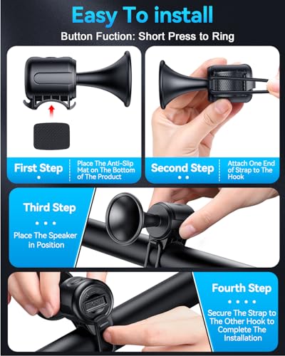 Electric Bike Horn 130db Loud Bicycle Horn，Bike Bell for