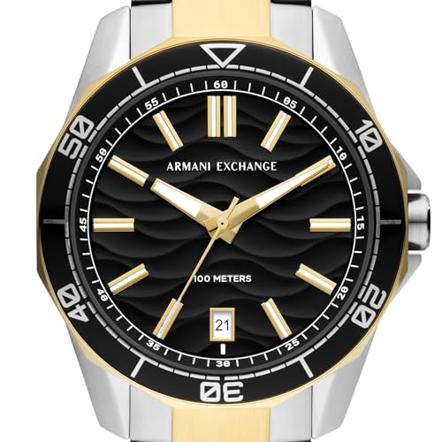 Image of Armani Exchange A|X Dive-Inspired Stainless Steel Watch for Men