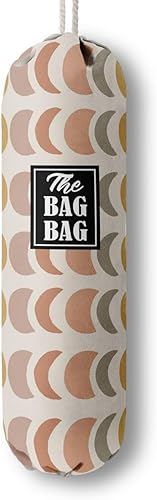 Bolsa de comestibles, organizador de bolsas de comestibles con patrón bohemio para bolsas de compras, bolsas de plástico de montaje en pared,