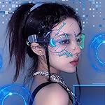 Fency LED Light Up Glasses, LED Visor, Luminous, Cyberpunk Futuristic Cosplay Glasses for Adults - Image 2