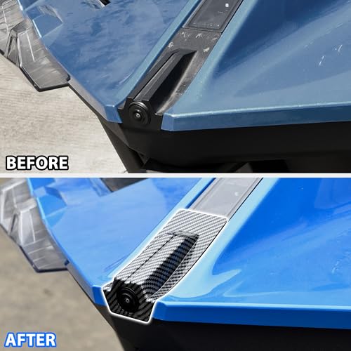 Image of SAUTVS Rear Camera Trim Cover for Polaris Slingshot 2020-2024, Carbon Fiber Style Behind Camera Decorative Lid Trim Cover Rear Camera Protector for Polaris Slingshot 2020-2024 Accessories