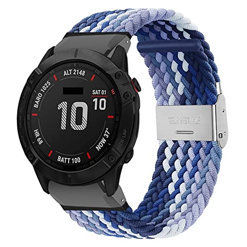 Bracelet Garmin 22mm élastique solo loop tressé pour montre connectée