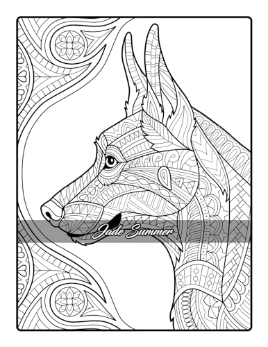 Amazing Dogs Coloring Book: Beautiful Dogs, Adorable Puppies, and Relaxing Designs for Adults and Teens - Image 50