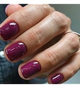 24Pcs Press on Nails Medium-length Kits 12 Sizes French Nail Tip Square Full Cover with Nail Tool...
