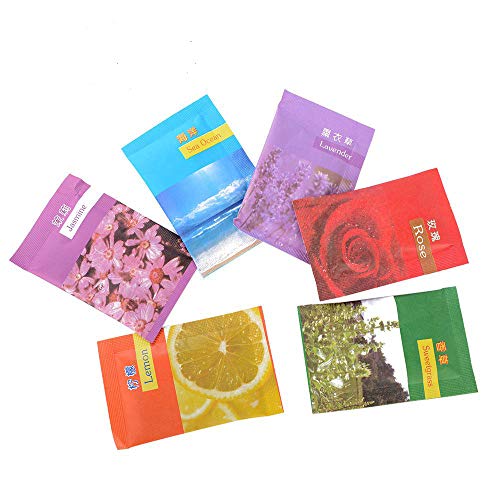 EOPER - 50 bolsitas perfumadas de vainilla para cajones, ropa, armarios, baños y coches