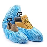 PedaShield 330 Extra Thick S–XXL Premium Disposable Boot Shoe Covers | Water Resistant, Non-Slip | 25% MORE DURABLE | One Size Stretchable Up To Men 13, Women 15 | Recyclable Blue Booties | 330
