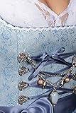 Edelnice Trachtenmode Midi Dirndl hellblau Cloe inkl. Spitzen Dirndlschürze und Charivari - 5