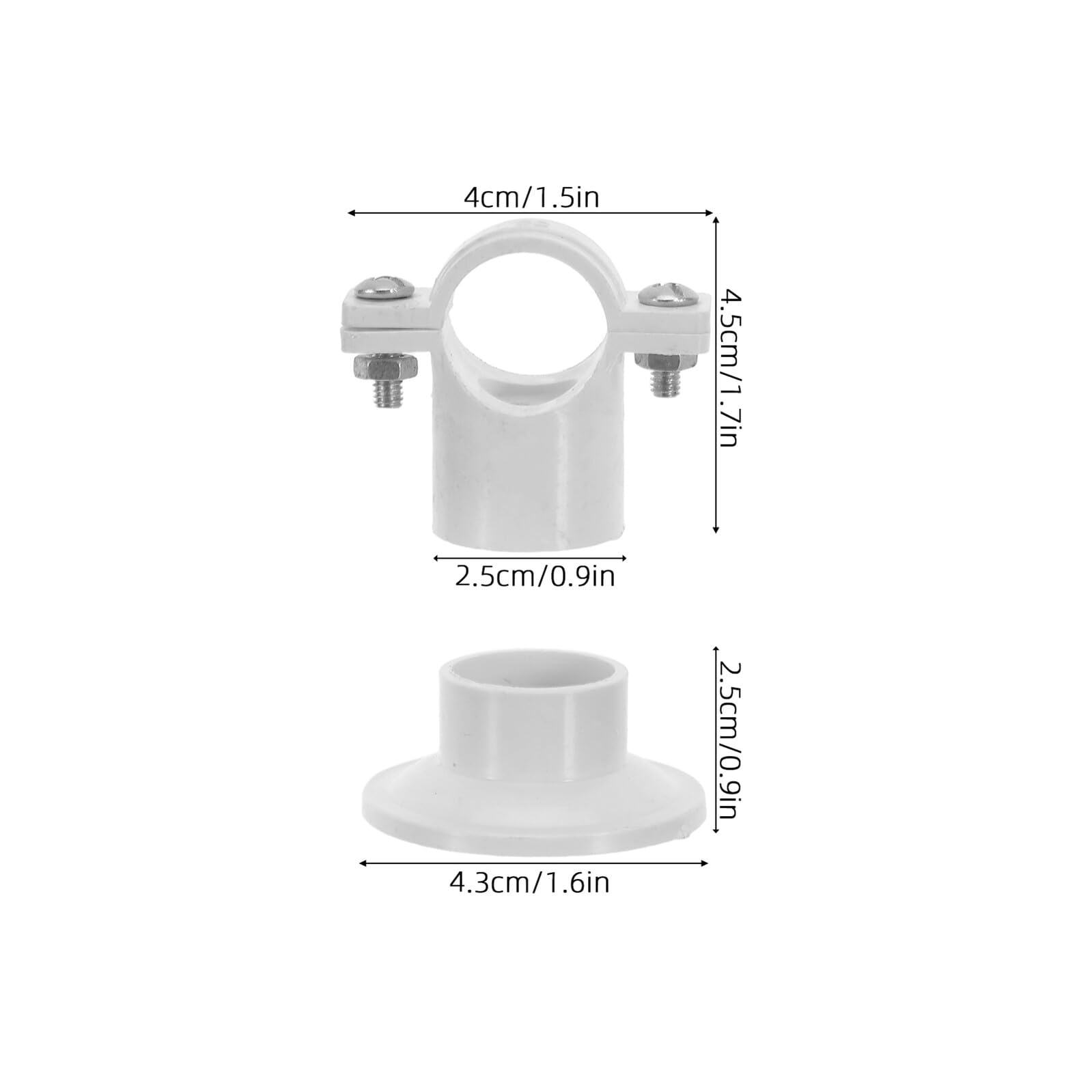 Collier Suspendre de Tuyau Pvc Blanc 30 Pièces pour Tube