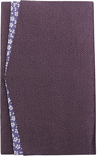 丸全 袱紗 ちりめん桜小紋 金封ふくさ 箱入り 紫