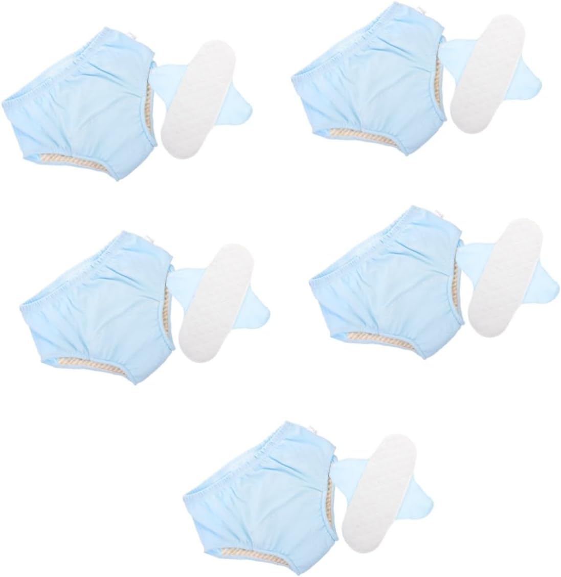 5pcs Elderly Cotton Diaper Reusable Washable Adult Diapers for Men Women Leakproof Elastic Design