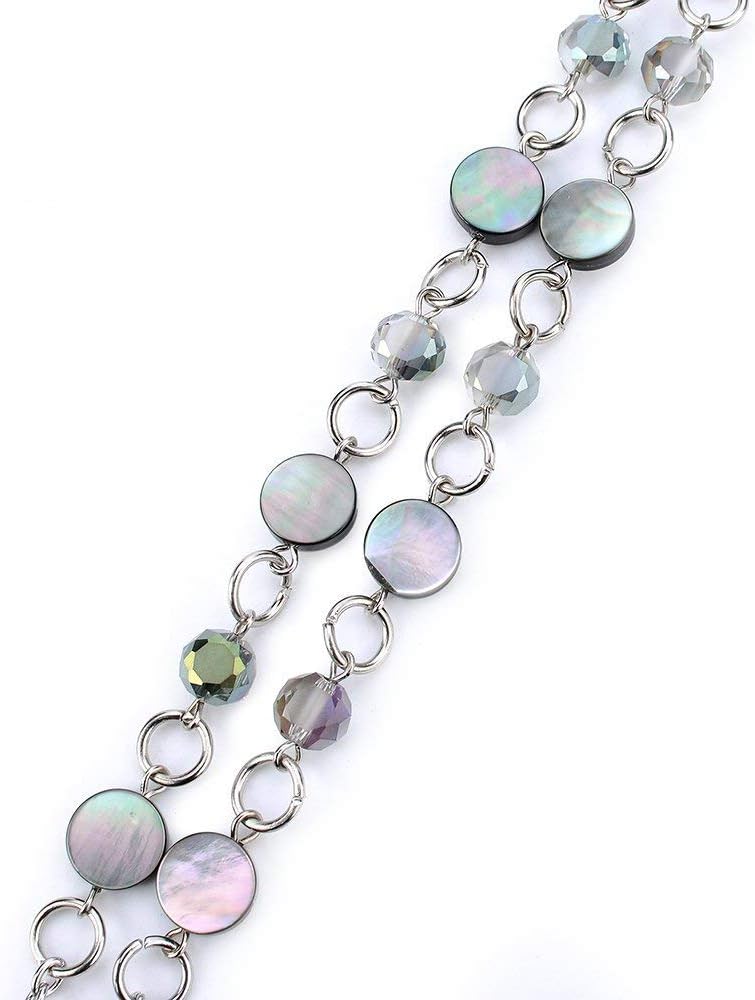 Beautiful ID Necklaces ID Balled Beads Lanyards for Keys ID Badge Holder Stainless Steel Chain