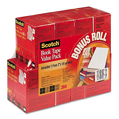 Ruban adhésif Scotch 845 crystal clear sans acide pour livres et archives de valeur