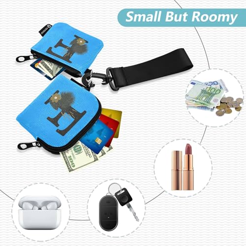 F Women's Card Cases Change Holder Slim Portable Women's Money Organizers with Zipper Coin Pocket for Work Travel 2 Pcs2