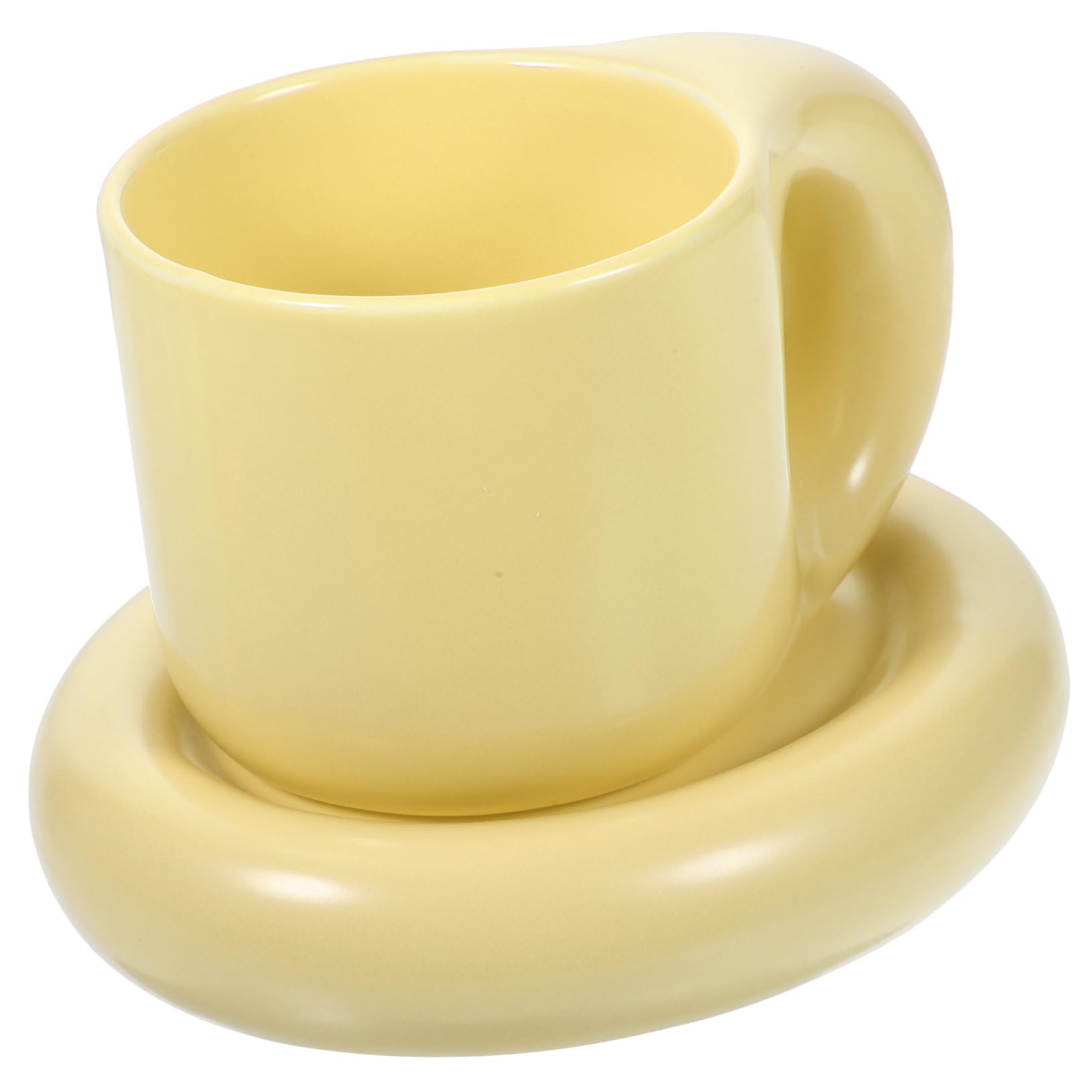 Garneck Keramik Kaffee Tasse Mit Unterteller Für Heiße Getränke Schlicht Und Stilvoll Praktisch Für Täglichen Gebrauch