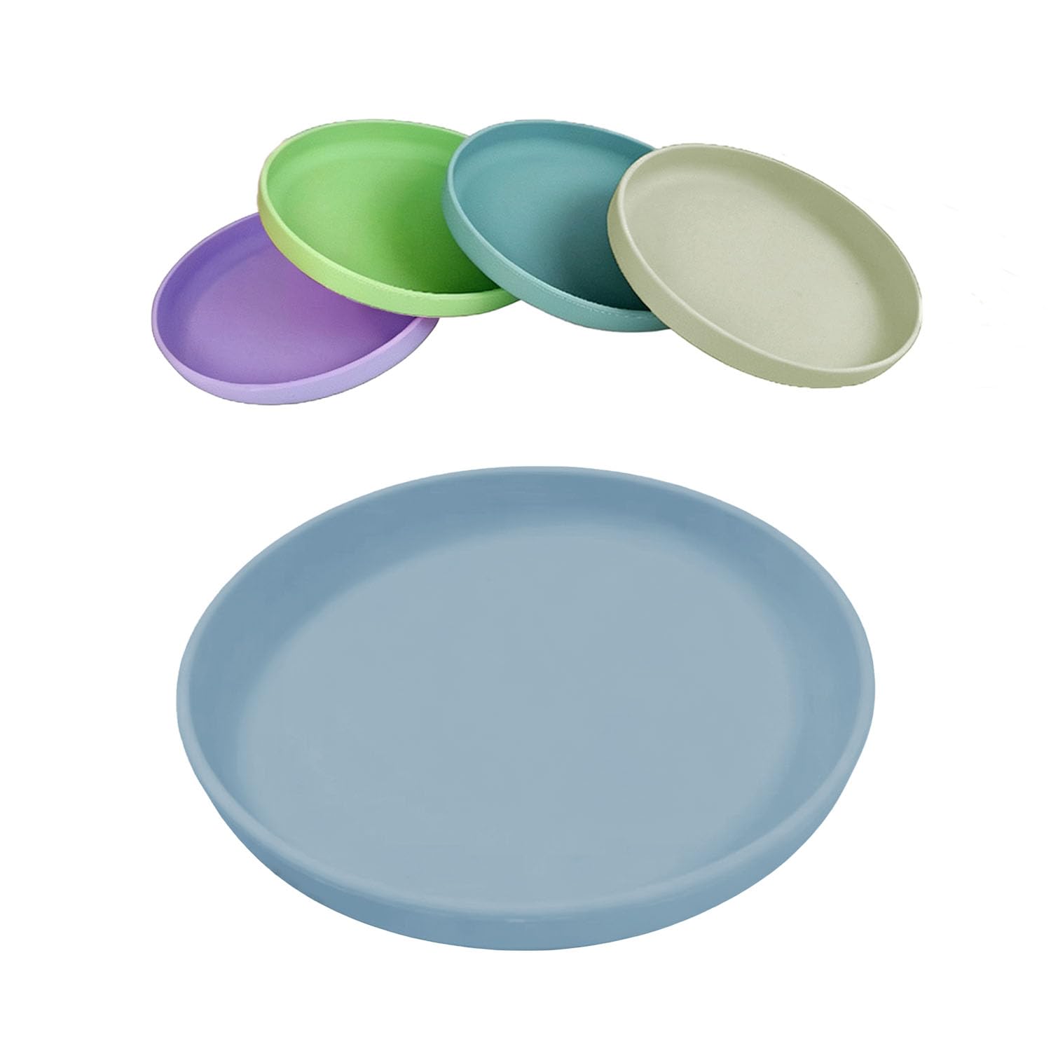 Cat Bowl,Silicone Pet Food Bowl, Flat Raised Anti-slip Cat Food Dish for Kittens, Dog, Small Animal (LakeBlue)