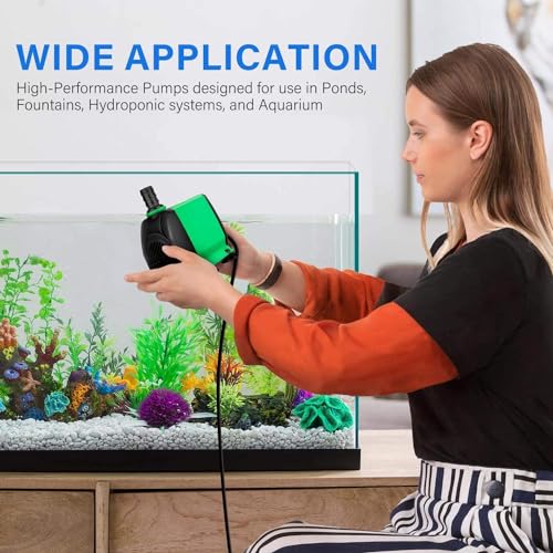 Image of Simple Deluxe 800 GPH Submersible Water Pump with Adjustable Intake, 24W durable fountain water pump for Fish Tank, Hydroponics, Fountains, Ponds, Aquariums