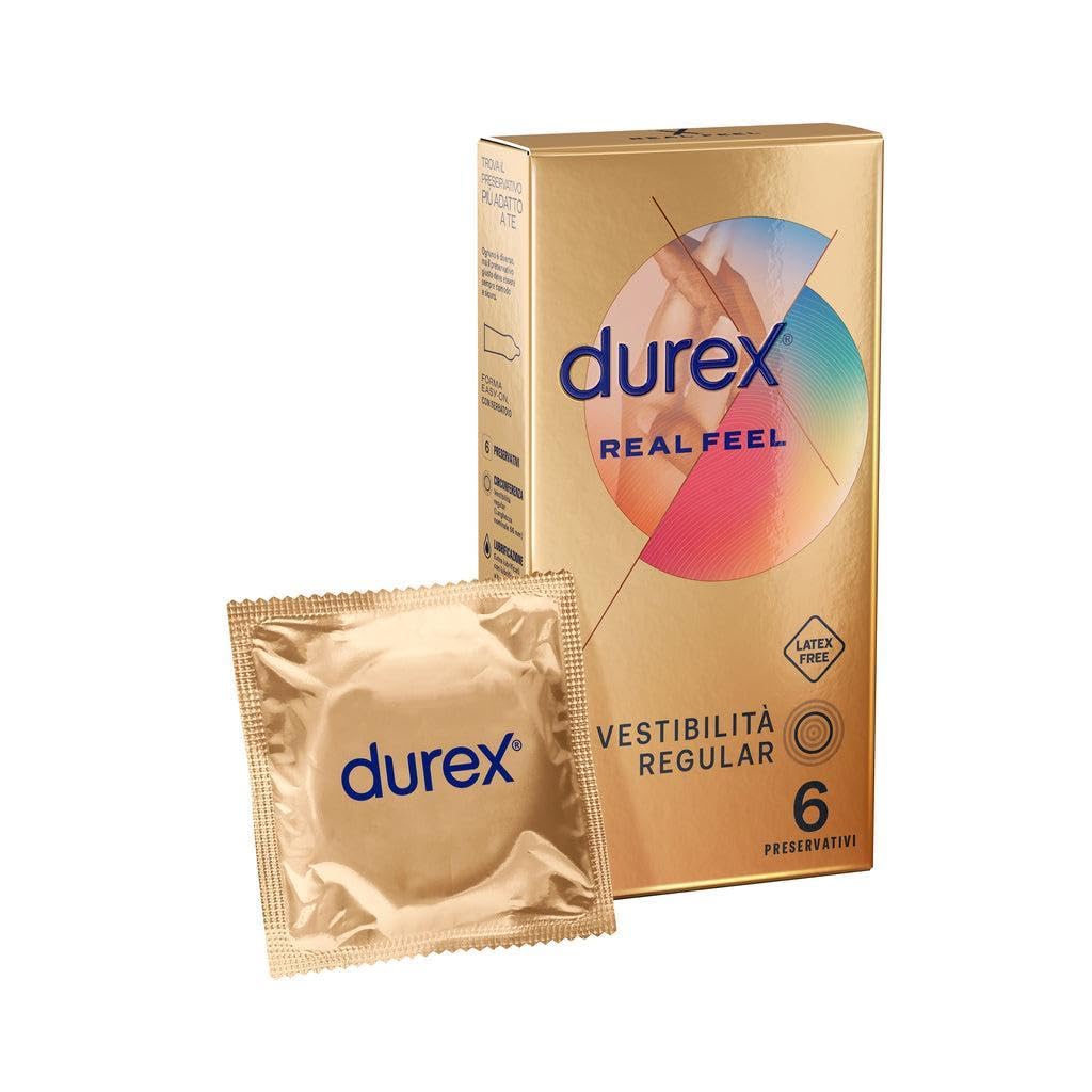 Durex Real Feel Preservativi, Confezione da 6 Pezzi