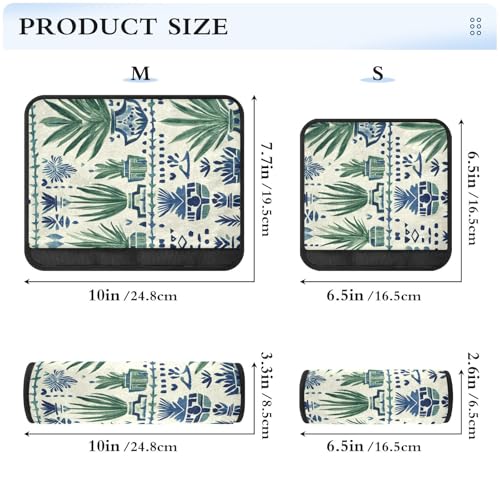 Image of Ink Cactus Blue Aztec Seat Belt Cover Pad 2 Pcs Soft Cute Seatbelt Covers Protector Support Head Neck Shoulder Strap for Car Seats High Chair Backpack for Adults Kids Women Men 10x7.7In 2 Pack