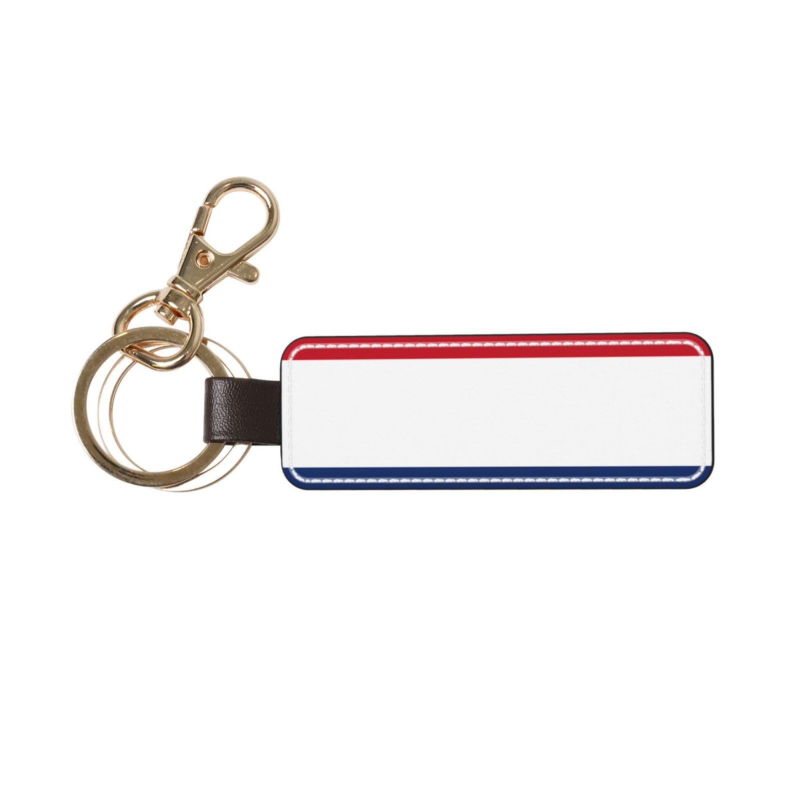 Ninainaid Dutch flag Leather Key Chain Personalized Genuine keychains Leather Car Keychain, Universal Fob Chain Holder for Men and Women.