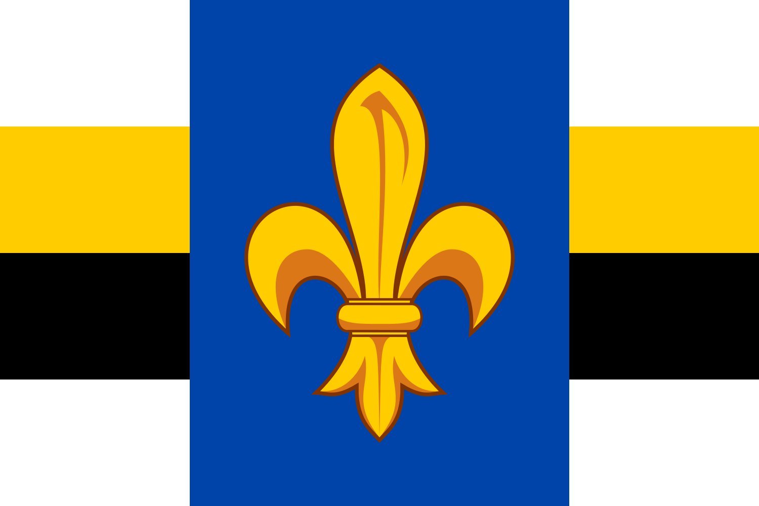Drapeau Kladno okres Chrudim grand format pour pavoisement officiel